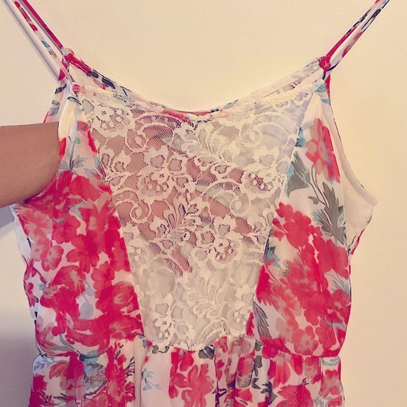 VERO MODA Strappy red floral wrap dress - Picture 3 of 5